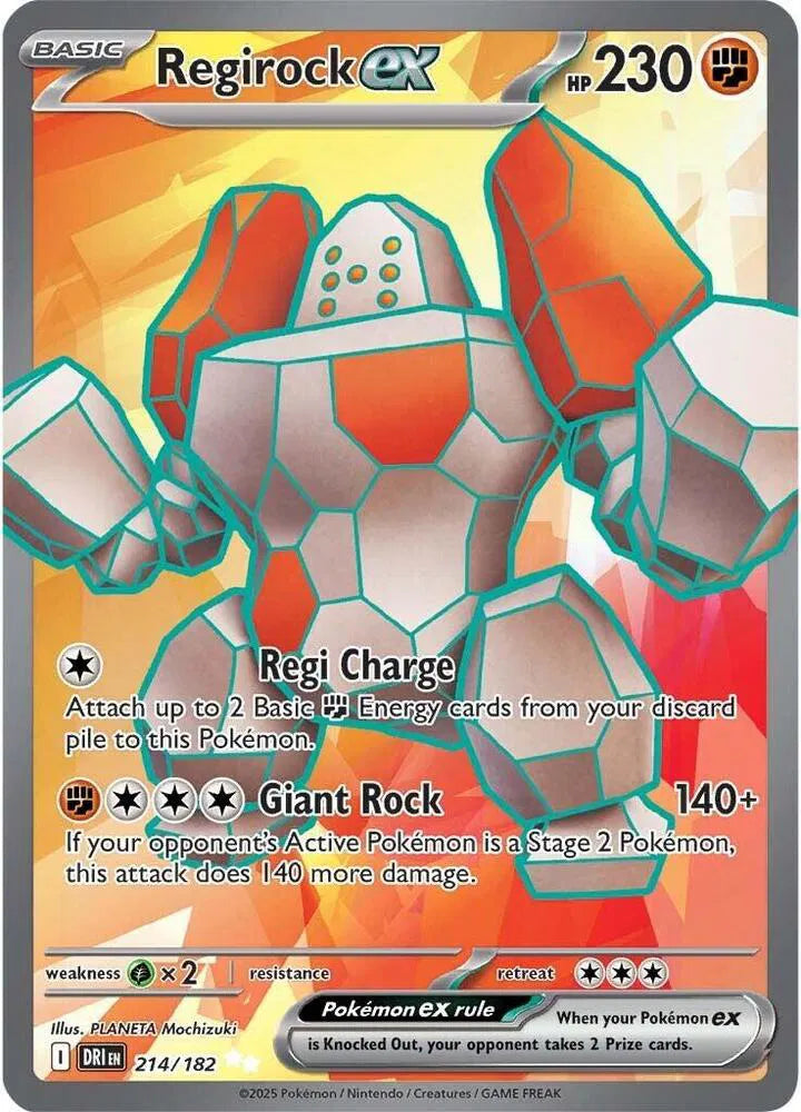 214/182 - Regirock Ex - Destined Rivals - Pokemon TCG
