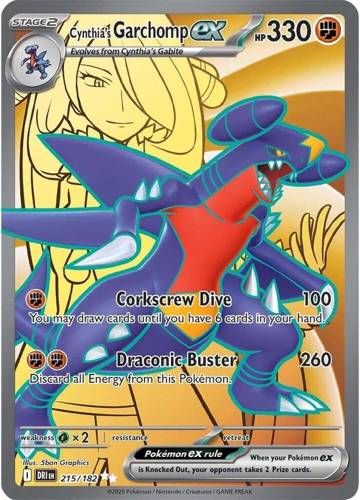 215/182 - Cynthia's Garchomp Ex - Destined Rivals - Pokemon TCG
