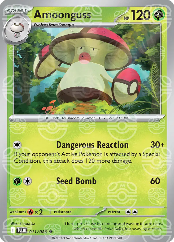 011/086 - Amoonguss Master Ball - White Flare - Pokemon TCG