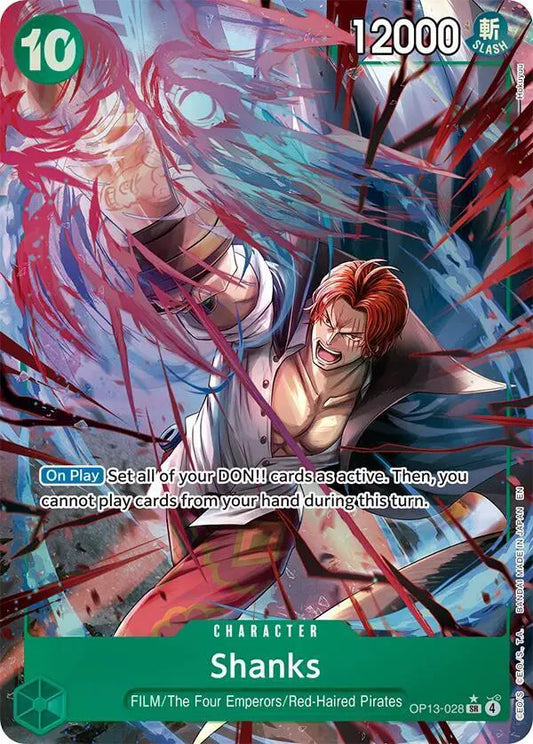 OP13-028 - Shanks Alternate Art - Carrying On His Will - Japanese One Piece TCG