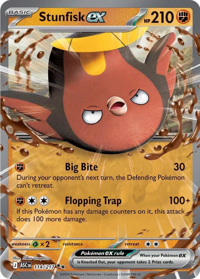 114/217 - Stunfisk Ex - Ascended Heroes - Pokemon TCG