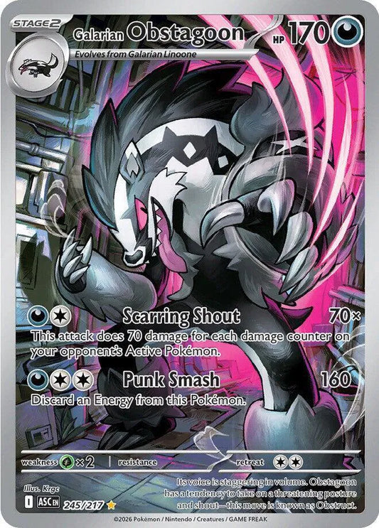245/217 - Galarian Obstagoon - Ascended Heroes - Pokemon TCG