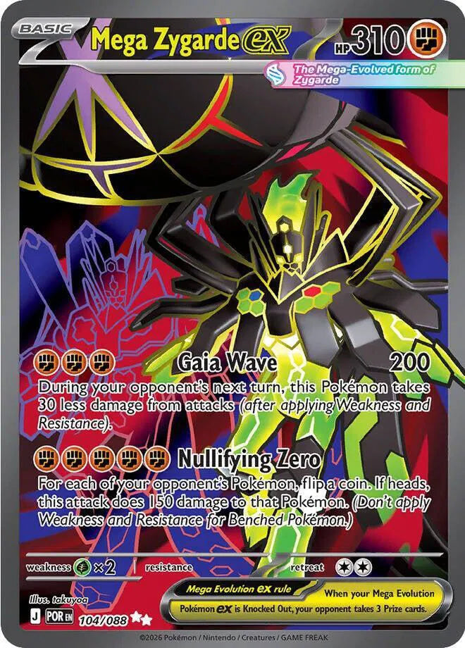 104/088 - Mega Zygarde Ex - Perfect Order - Pokemon TCG