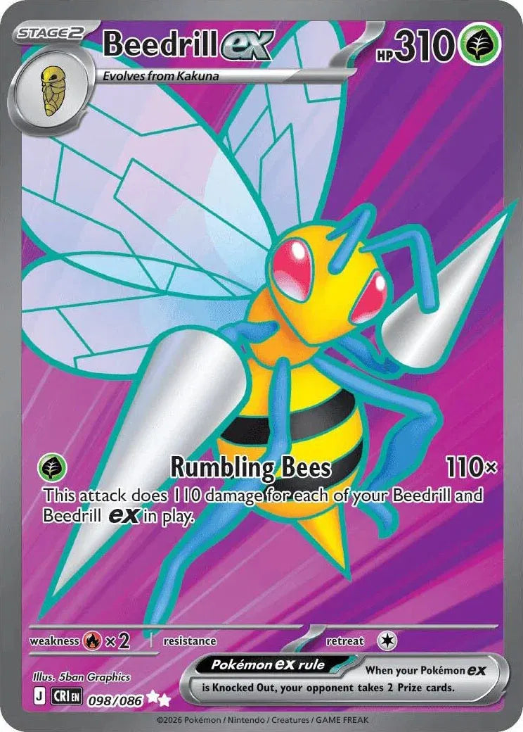 098/086 - Beedrill Ex - Chaos Rising - Pokemon TCG