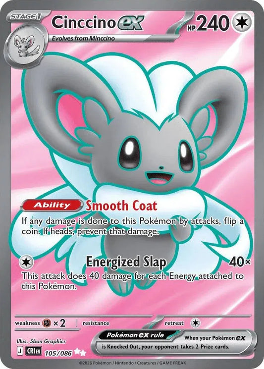 105/086 - Cinccino Ex - Chaos Rising - Pokemon TCG