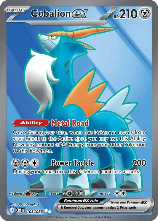 103/086 - Cobalion Ex - Chaos Rising - Pokemon TCG