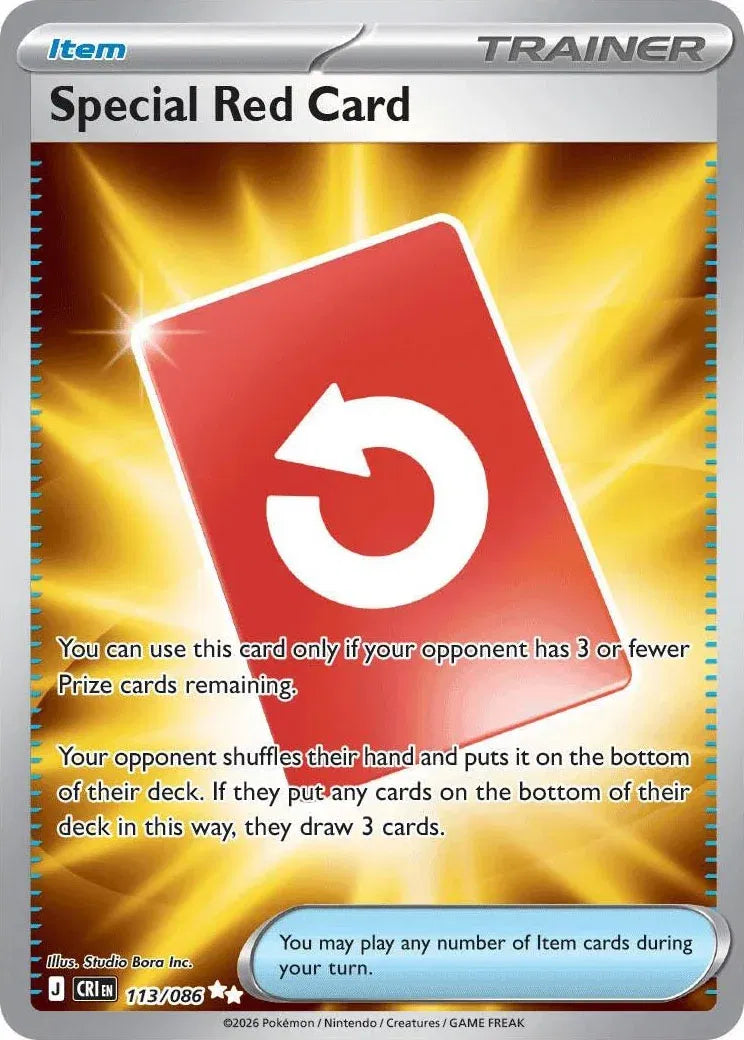 113/086 - Special Red Card - Chaos Rising - Pokemon TCG