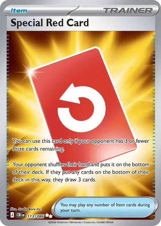 113/086 - Special Red Card - Chaos Rising - Pokemon TCG