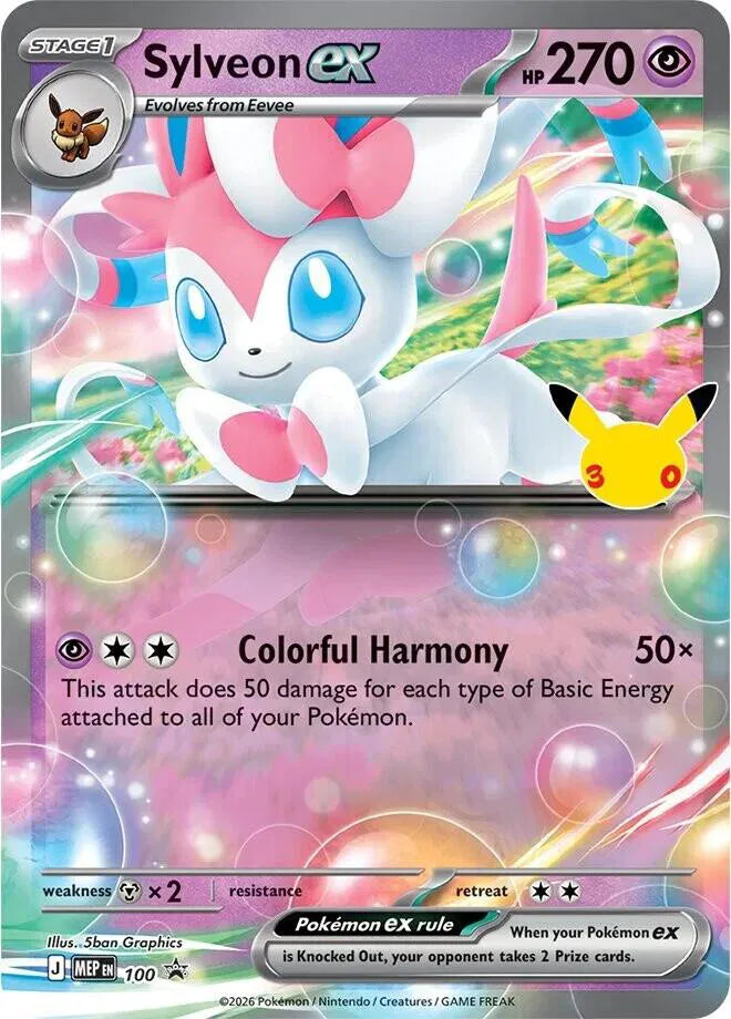 [English] MEP 100 - Sylveon Ex - 30th Celebration - Pokemon TCG