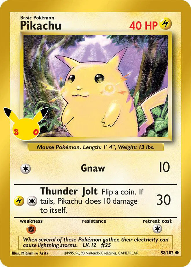 58/102 - Pikachu Classic Collection - 30th Celebration - Pokemon TCG
