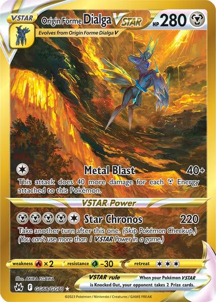 GG68/GG70 - Origin Forme Dialga Vstar - Crown Zenith - Pokemon TCG Galarian Gallery
