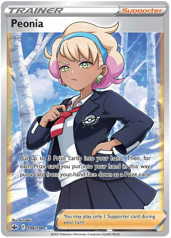 196/198 - Peonia - Chilling Reign - Pokemon TCG