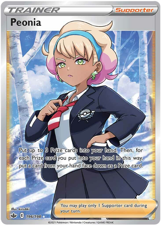 196/198 - Peonia - Chilling Reign - Pokemon TCG