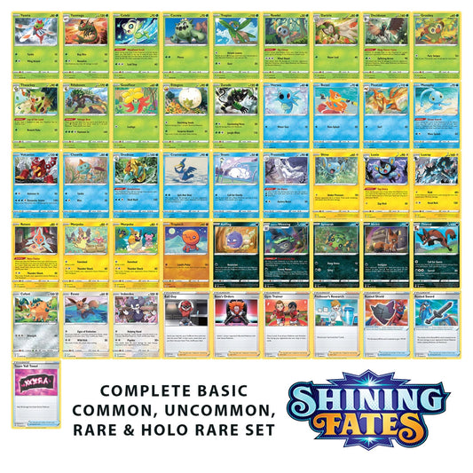 Complete Shining Fates Common, Uncommon, Reverse Holo & Holo Set