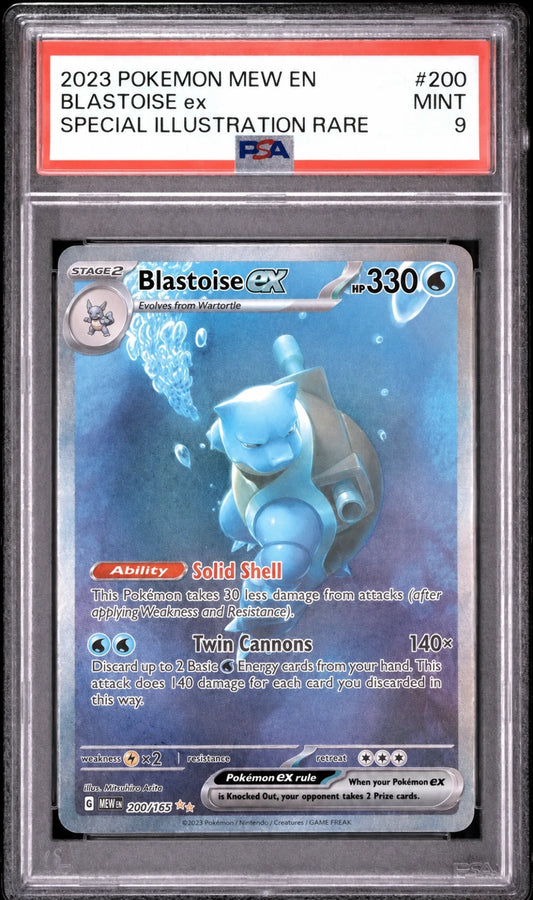 200/165 - PSA 9 Blastoise Ex - 151 - Pokemon TCG