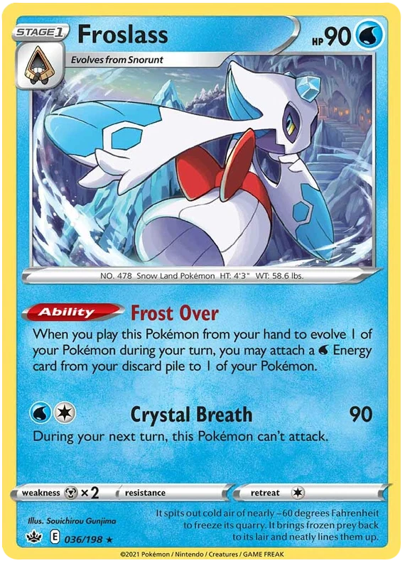 036/198 - Froslass Reverse Holo - Chilling Reign - Pokemon TCG