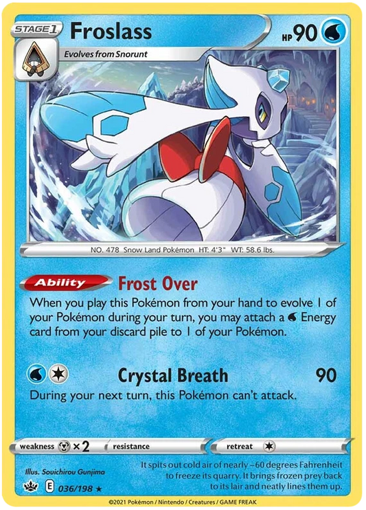 036/198 - Froslass Reverse Holo - Chilling Reign - Pokemon TCG