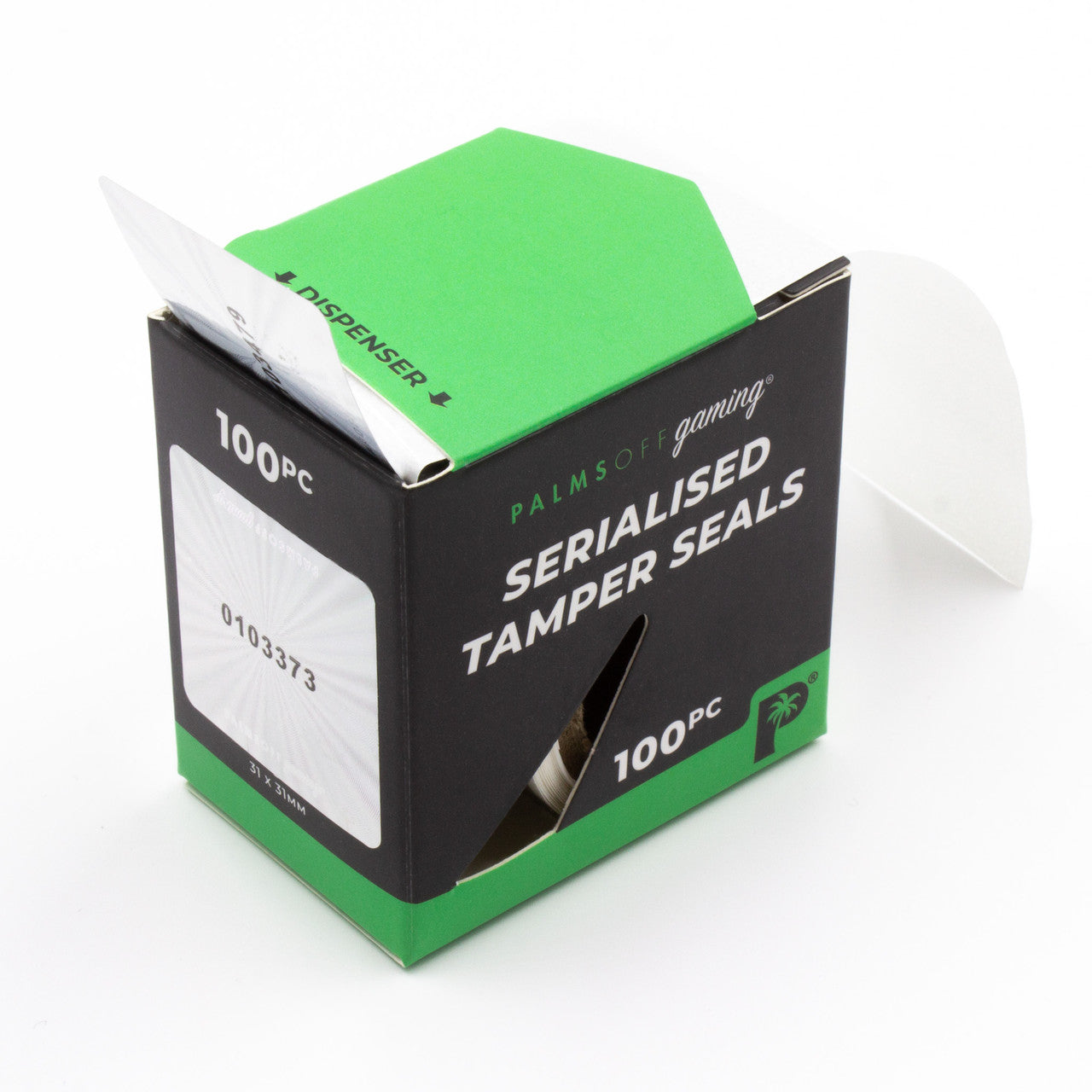 Palms Off Gaming Serialised Tamper Seals - 100 Piece Box