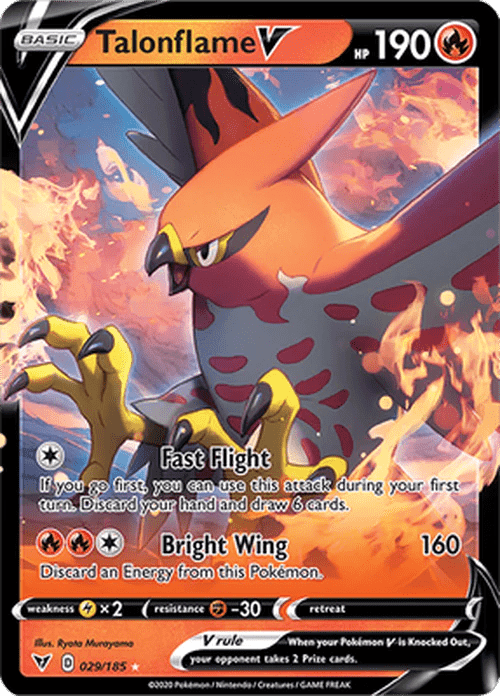 029/185 - Talonflame V - Vivid Voltage - Pokemon TCG - JamiesTradingCards