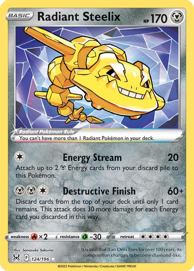 124/196 - Radiant Steelix - Lost Origins Pokemon TCG - JamiesTradingCards