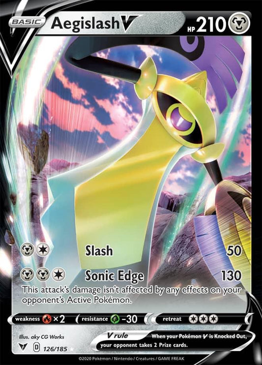 126/185 - Aegislash V - Vivid Voltage - Pokemon TCG - JamiesTradingCards