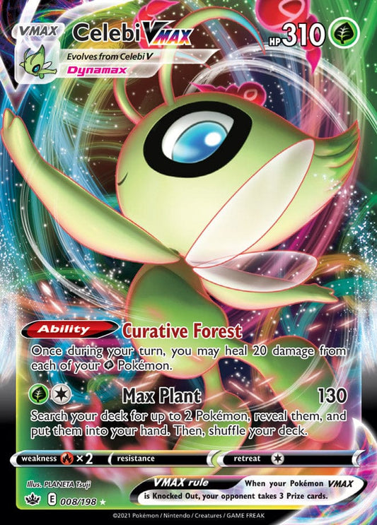 JamiesTradingCards 008/198 - Celebi Vmax - Chilling Reign