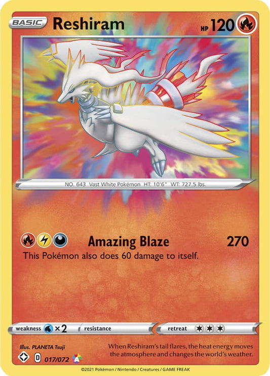 JamiesTradingCards 017/072 - Reshiram - Shining Fates