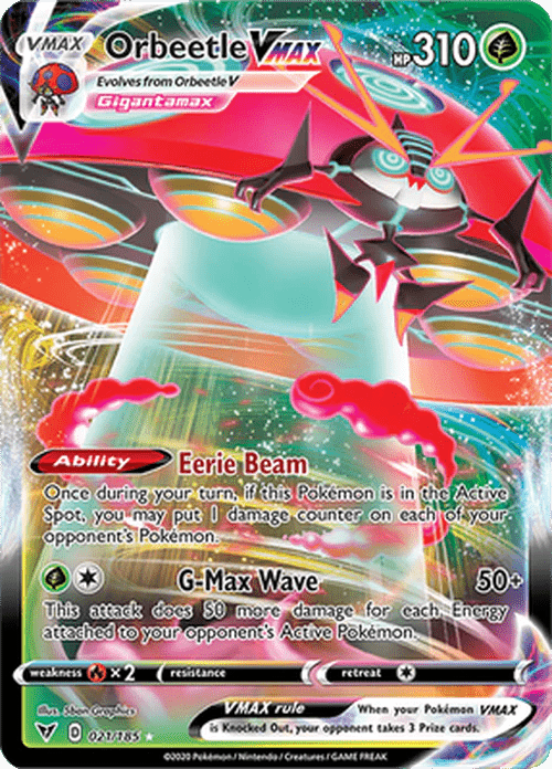 JamiesTradingCards 021/185 - Orbeetle Vmax - Vivid Voltage - Pokemon TCG