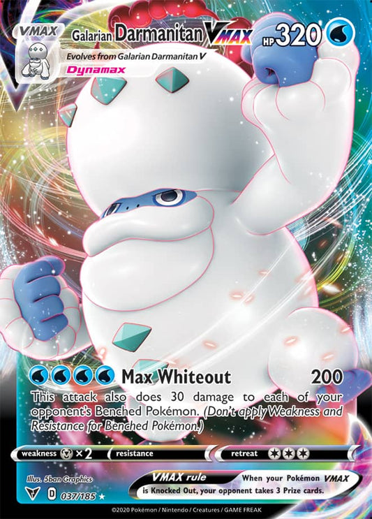 JamiesTradingCards 037/185 - Galarian Darmanitan Vmax - Vivid Voltage