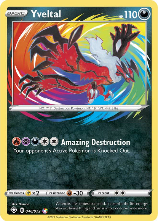 JamiesTradingCards 046/072 - Yveltal - Shining Fates