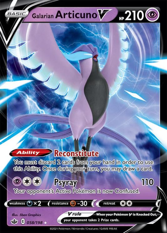 JamiesTradingCards 058/198 - Galarian Articuno V - Chilling Reign