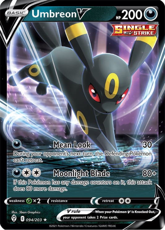 JamiesTradingCards 094/203 Umbreon V - Evolving Skies