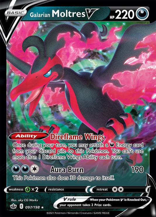 JamiesTradingCards 097/198 - Galarian Moltres V - Chilling Reign