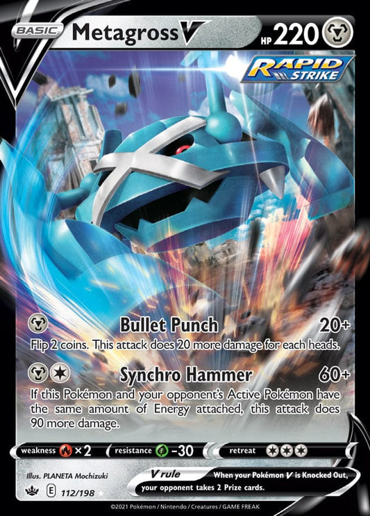 JamiesTradingCards 112/198 - Metagross V - Chilling Reign