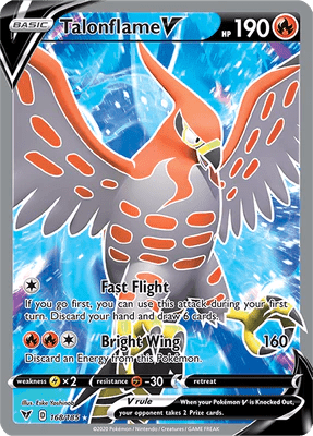 JamiesTradingCards 168/185 - Talonflame V Full Art - Vivid Voltage - Pokemon TCG