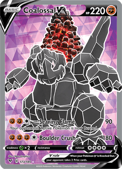 JamiesTradingCards 173/185 - Coalossal V Full Art - Vivid Voltage - Pokemon TCG