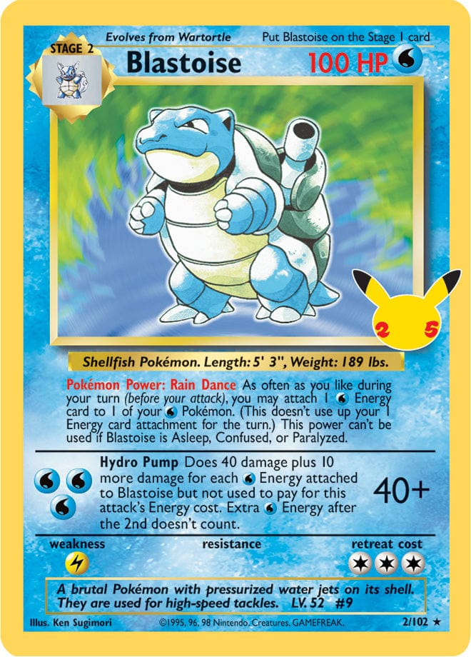 JamiesTradingCards 2/102 - Blastoise - Celebrations