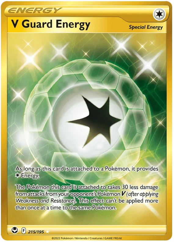 JamiesTradingCards 215/195 - V Guard Energy Gold - Silver Tempest - Pokemon TCG