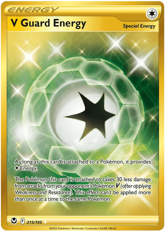 JamiesTradingCards 215/195 - V Guard Energy Gold - Silver Tempest - Pokemon TCG